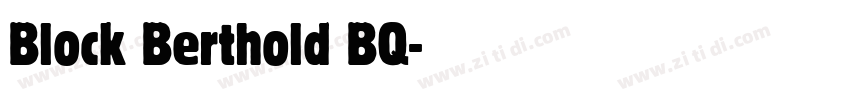 Block Berthold BQ字体转换